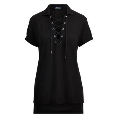 Ralph Lauren Soft Touch Mesh Polo Shirt Polo Black