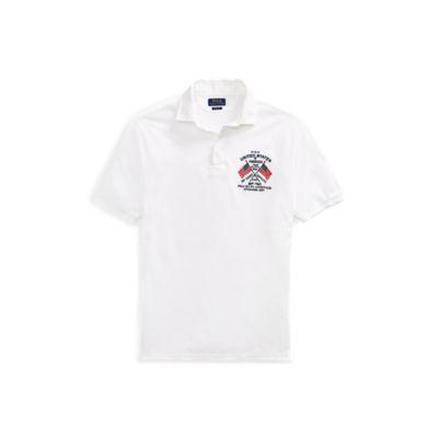 Ralph Lauren Classic Fit Mesh Rugby Shirt White
