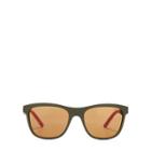 Ralph Lauren Rubberized Square Sunglasses Matte Olive