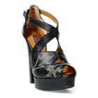 Ralph Lauren Valeta Calfskin Sandal Black