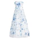 Ralph Lauren Duval Floral Organza Dress Ecru Multi