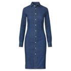 Ralph Lauren Stretch Denim Shirtdress Medium Indigo