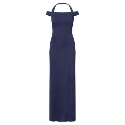 Ralph Lauren Jersey Off-the-shoulder Gown Lighthouse Navy