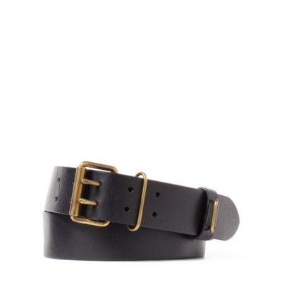 Ralph Lauren Military Burnished Calf Belt Black