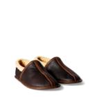 Ralph Lauren Shearling Camp Shoe Dark Brown