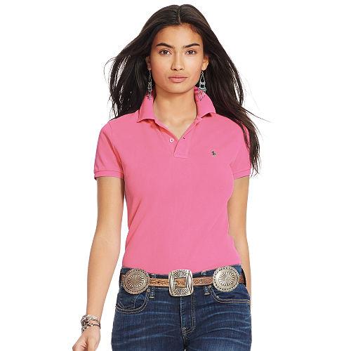 Polo Ralph Lauren Skinny-fit Polo Shirt Baja Pink/black