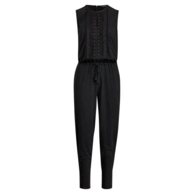 Ralph Lauren Straight-leg Jumpsuit Polo Black Lp