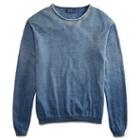 Polo Ralph Lauren Cotton Crewneck Sweater Sun Bleached Indigo
