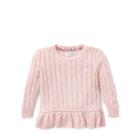 Ralph Lauren Cable-knit Cotton Sweater Hint Of Pink 9m