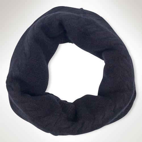 Ralph Lauren Lauren Cashmere Funnel Scarf Black
