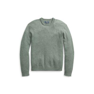 Ralph Lauren Washable Cashmere Sweater Moss Green Heather