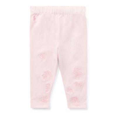 Ralph Lauren Embroidered Jersey Legging Hint Of Pink 9m