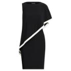 Ralph Lauren Two-tone Overlay Jersey Dress Black/lauren White