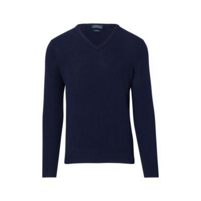 Ralph Lauren Cashmere V-neck Sweater Bright Navy