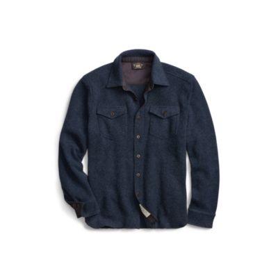 Ralph Lauren Knit Wool-cashmere Shirt Navy