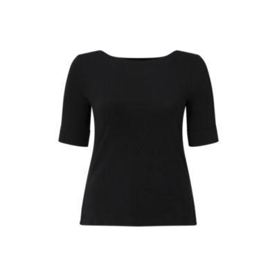 Ralph Lauren Stretch Cotton Boatneck Tee Polo Black