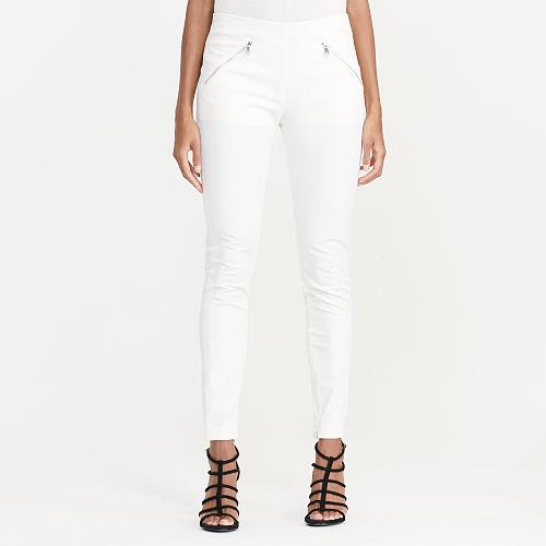 Ralph Lauren Lauren Stretch Cotton Twill Legging Antique Ivory