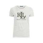 Ralph Lauren Studded-logo T-shirt Cream/admiral Green