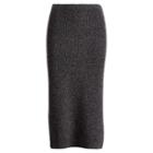 Polo Ralph Lauren Ribbed Wool-blend Midi Skirt