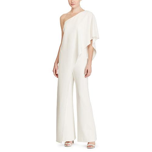 Ralph Lauren Lauren Crepe One-shoulder Jumpsuit