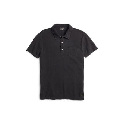 Ralph Lauren Indigo Cotton Pocket Polo Washed Black
