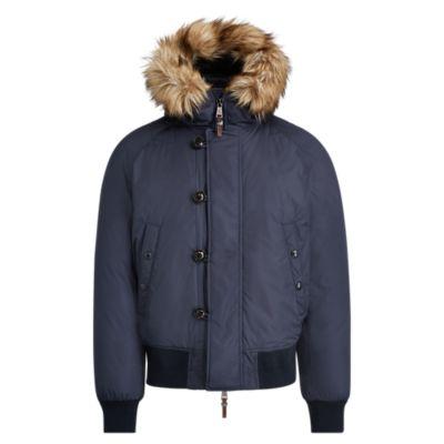 Ralph Lauren Rlx Faux Fur-trim Down Jacket Classic Chairman Navy