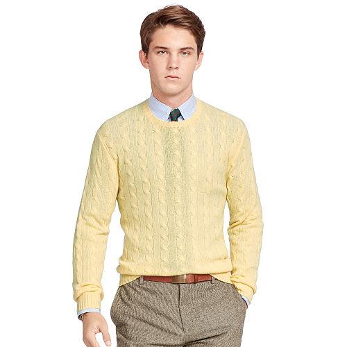 Polo Ralph Lauren Cable-knit Cashmere Sweater Fall Yellow