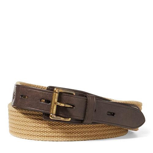 Polo Ralph Lauren Leatherwebbed Cotton Belt Natural