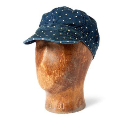 Ralph Lauren Polka-dot Railman Cap Indigo/white