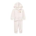 Ralph Lauren French Terry Hoodie & Pant Set Delicate Pink 3m