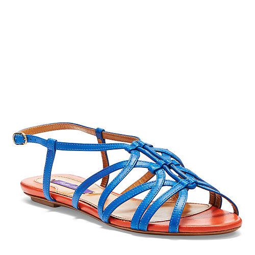 Ralph Lauren Mandel Color-blocked Sandal Cobalt