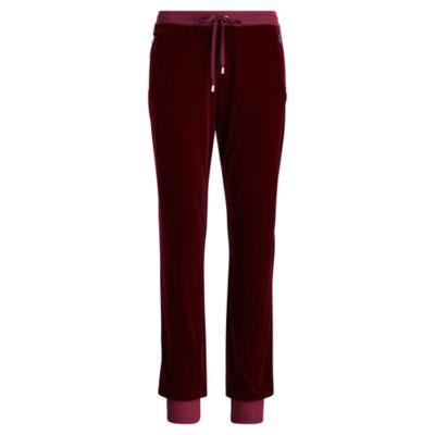 Ralph Lauren Stretch Velvet Jogger Pant Chianti Red