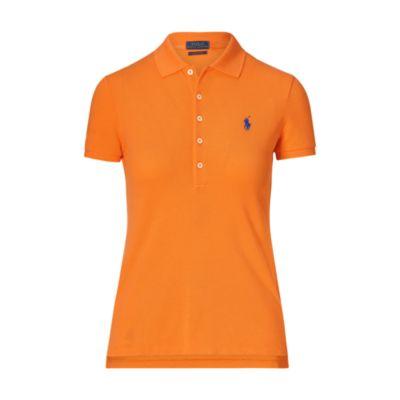 Ralph Lauren Skinny Fit Stretch Mesh Polo Resort Orange