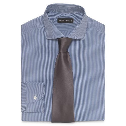 Ralph Lauren Black Label Bond Tailored Stretch Shirt Blue And White