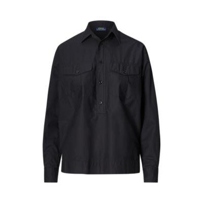 Ralph Lauren Cotton Twill Dolman Shirt Black
