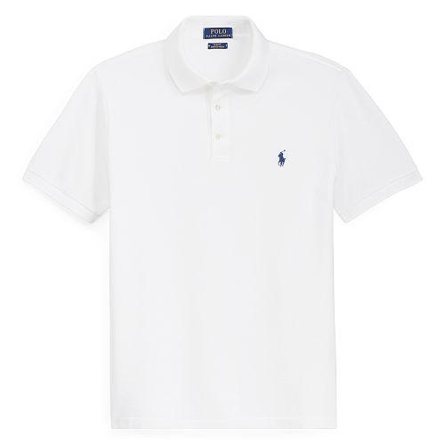 Polo Ralph Lauren Slim Fit Stretch Mesh Polo White/blue Pp