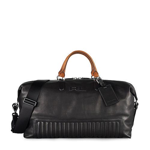 Ralph Lauren Quilted Leather Duffel Bag Black