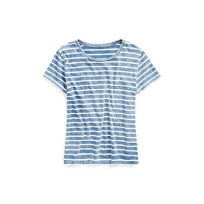 Ralph Lauren Striped Crewneck T-shirt Med Indigo/nevis