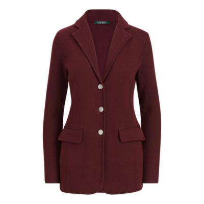 Ralph Lauren Knit Cotton Blazer Red Sangria