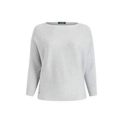 Ralph Lauren Cotton-blend Dolman Sweater Sterling Grey Heather