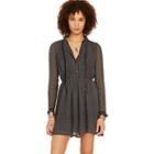 Ralph Lauren Denim & Supply Velvet-trim Sheer Dress Indigo Diamond