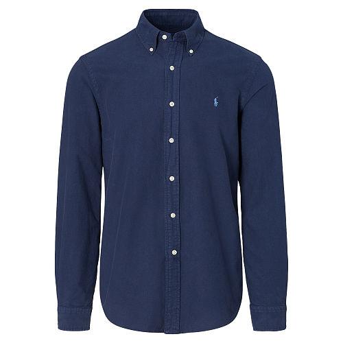 Polo Ralph Lauren Garment-dyed Cotton Shirt Basic Royal