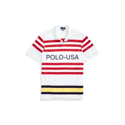Ralph Lauren Cp-93 Classic Fit Cotton Polo White Multi 2x Big