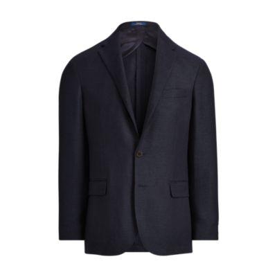 Ralph Lauren Morgan Basket-weave Sport Coat Navy And Black