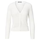 Ralph Lauren Lauren Petite Eyelet-back Linen Cardigan White