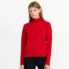 Ralph Lauren Lauren Cotton Turtleneck Sweater Brilliant Red