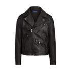 Ralph Lauren Leather Biker Jacket Polo Black
