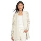 Polo Ralph Lauren Open-front Silk-blend Cardigan Cream Multi