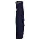 Ralph Lauren Mesh-yoke Jersey Gown Navy/navy