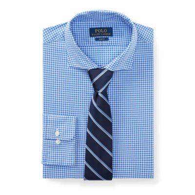 Ralph Lauren Slim Fit Plaid Poplin Shirt 2278 Blue/white